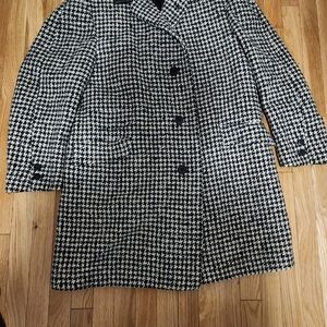 Vintage/Classic Mens  Houndstooth Coat - Black & White 40 Short
